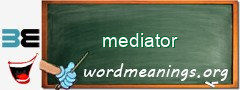 WordMeaning blackboard for mediator